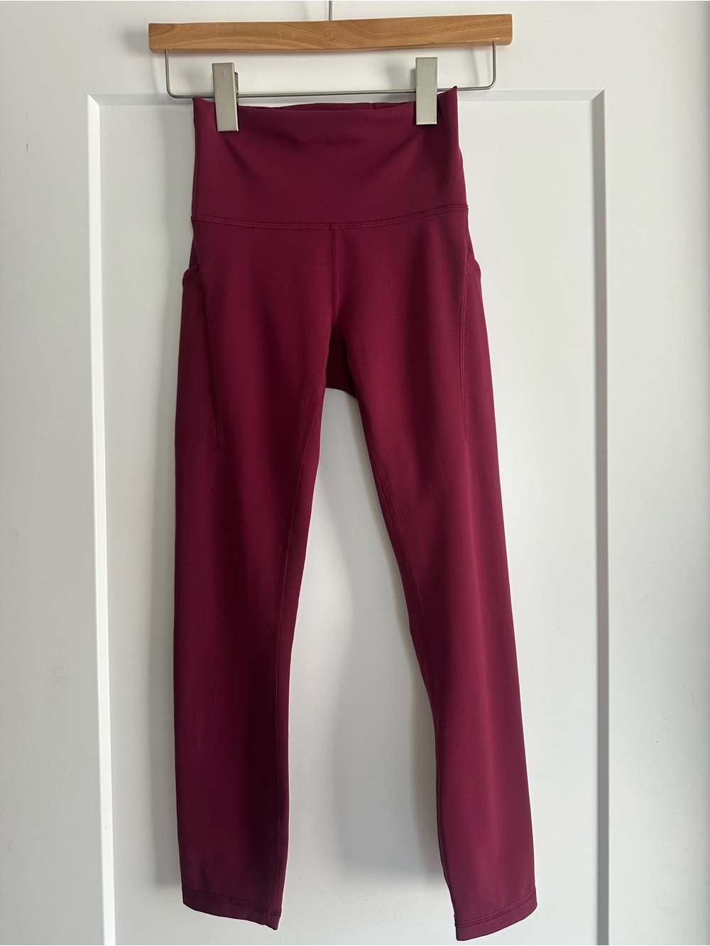 Lululemon Wunder Train High-Rise Crop with Pockets 23" Deep Luxe Size 4